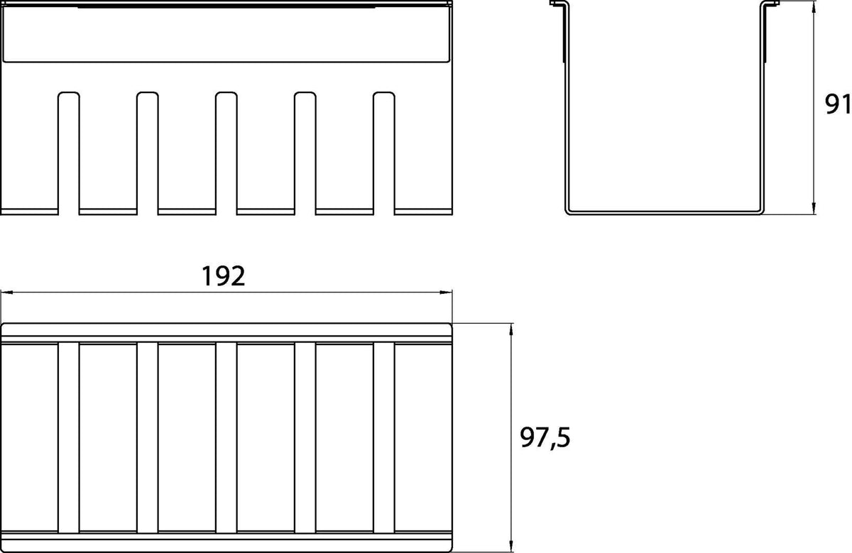 EMCO liaison Korb hoch – Chrom, 192 x 91 x 98 mm, rostfreier Stahl für Reling