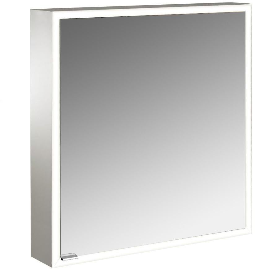 EMCO prime LED-Lichtspiegelschrank 600 mm, Aufputz, 1 Tür rechts, Aluminium