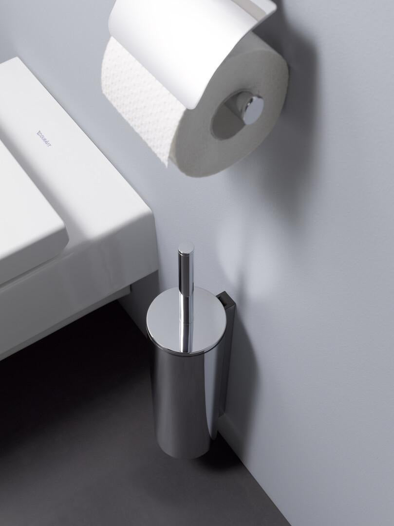 EMCO system2 Toilettenbürstengarnitur mit Deckel, chrom, Wandmontage – 00102