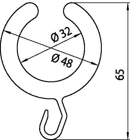 EMCO Duschvorhangringe system2 13901, 100 Stück, weiß, Kunststoff, mit kleinem Haken
