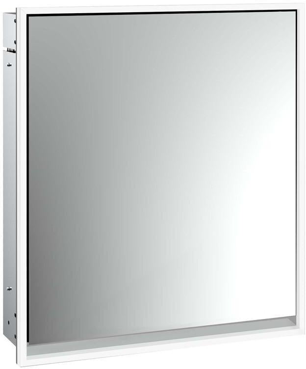 EMCO Lichtspiegelschrank loft 05103 Unterputz 600 mm, Anschlag rechts, Aluminium – LED-Beleuchtung