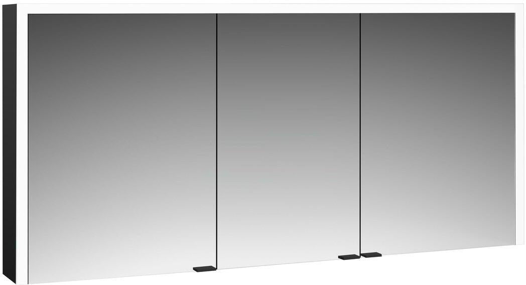 EMCO prime 3 LED-Lichtspiegelschrank, 1600 mm, 3-türig, Aufputz, Aluminium – mit Touchsteuerung & Soft-Close
