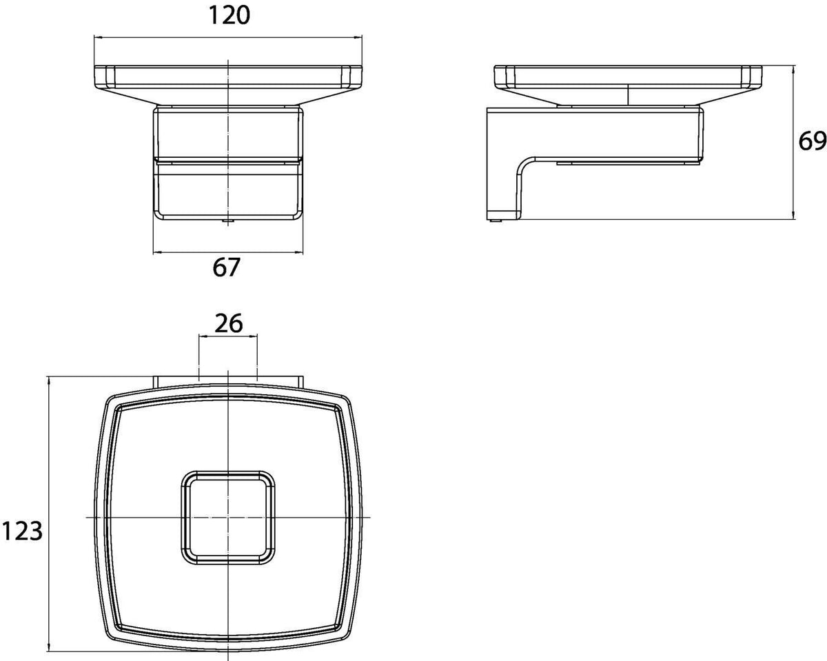 EC Seifenhalter cue 00100 Glasteil satiniert chr