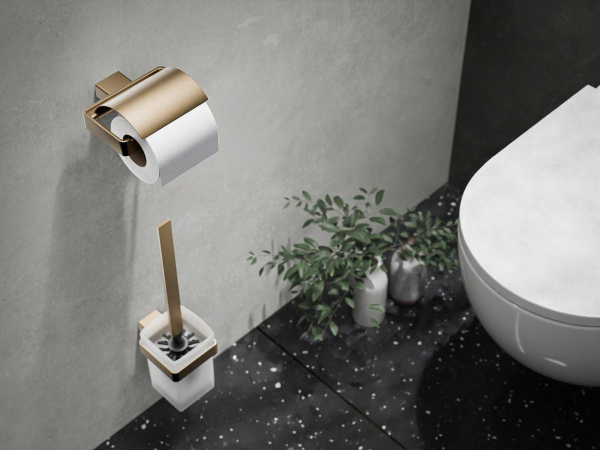 EMCO Toilettenbürstengarnitur loft 00100 mit Kristallglas satiniert und Chrom