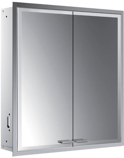 EMCO Lichtspiegelschrank prestige 2 615 mm Unterputz mit emco light system, 2 Türen, Aluminium