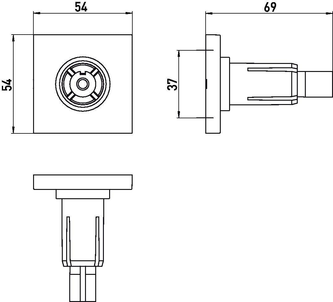 EMCO Befestigungs-Set system2 00100 für Duschvorhangstangen, chrom – 2 Wandhalterungen 53 x 53 mm