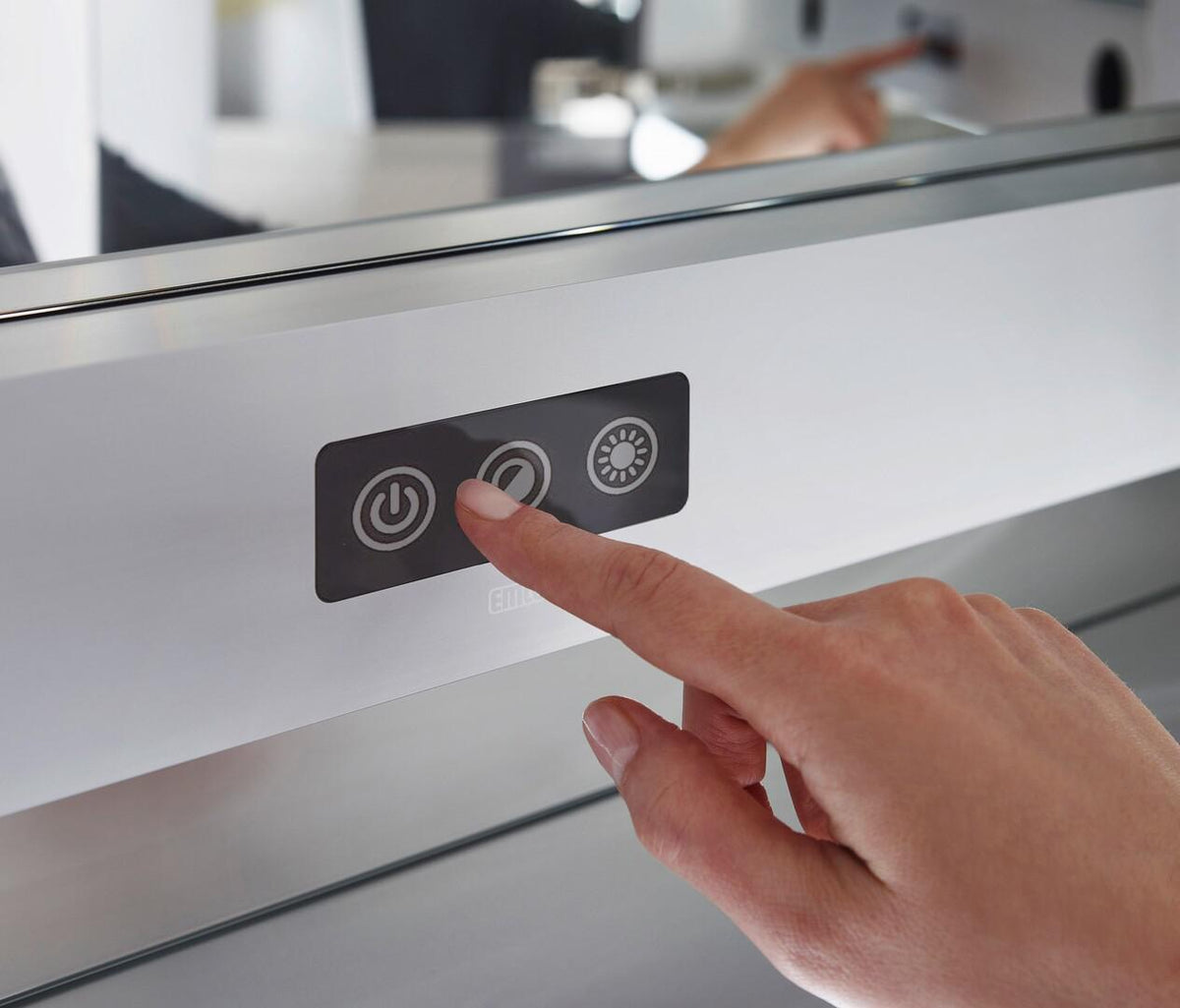 EMCO prestige 2 LED-Spiegelschrank 1215 mm Unterputz, aluminium, 2-türig, Touch-Dimmer