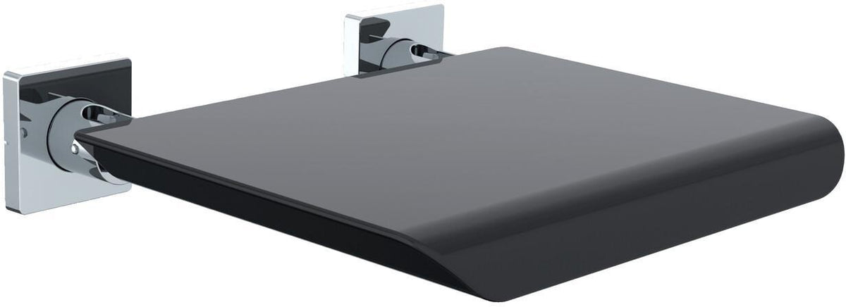 EMCO Wandklappsitz system 2 21202 mit Kunststoffsitzfläche schwarz/chrom