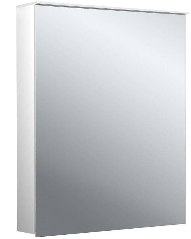 EMCO flat 2 Design LED-Lichtspiegelschrank 600 mm, 1-türig, Aluminium, mit Touchsensoren und Soft-Close