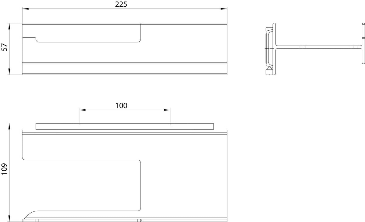 EMCO Papierhalter S 85 Aufnahme links schwarz-matt Aluminium