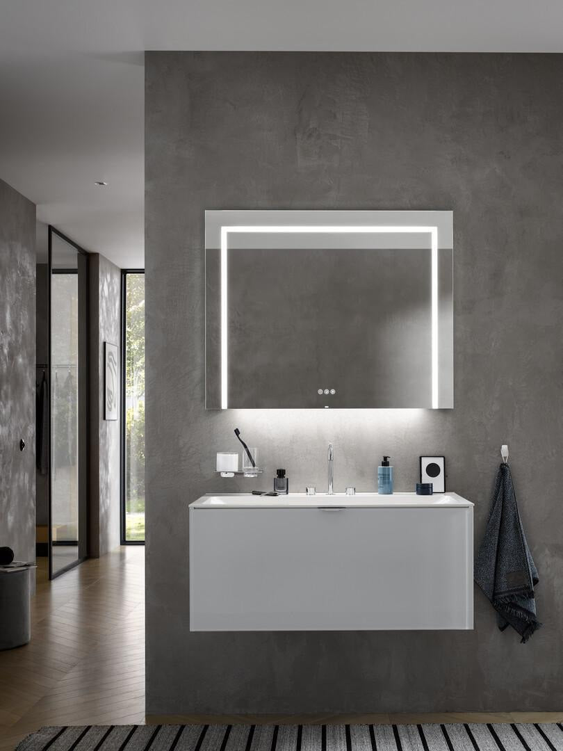 EMCO LED-Lichtspiegel MI 220+ mit Touch-Bedienfeld, 3 Lichtausschnitten, 500x800 mm, Aluminium