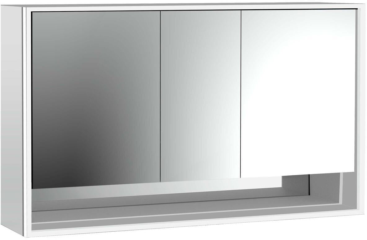 EMCO Lichtspiegelschrank loft 05224 Aufputz, 3-türig, 1400 mm, Aluminium, LED, Touch-Bedienung