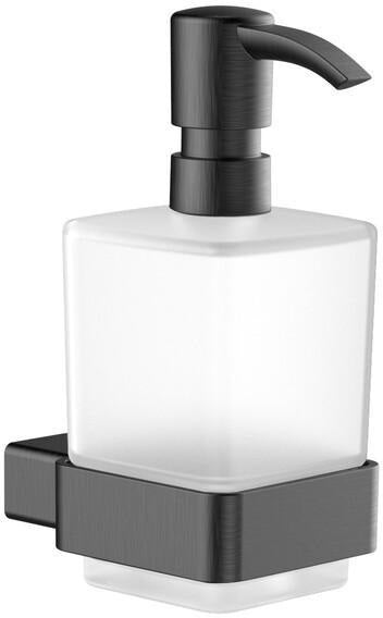EMCO Seifenspender loft 00101 – Flüssigseifenspender aus Kristallglas, satiniert, mit verchromter Dosierpumpe