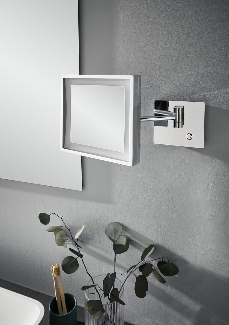 EMCO LED-Kosmetikspiegel pure LED 06011 – 3-fach Vergrößerung, Touch-Sensor, 203x203 mm