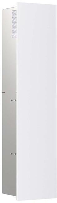 EMCO asis pure WC-Modul Unterputz 730 mm, Anschlag rechts, Glasfront – mit WC-Bürste & Reserverollenhalter