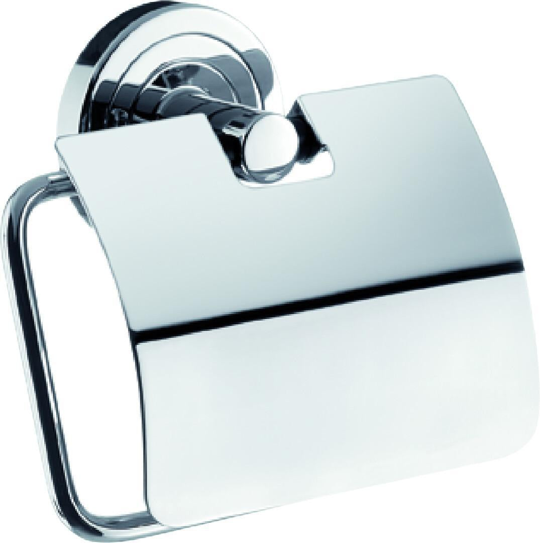 EMCO Papierhalter POLO mit Deckel – Chrom, Wandmontage, verdeckte Befestigung