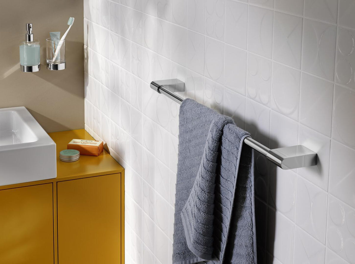 EMCO Badetuchhalter flow 00160 600 mm Chrom – Wandmontage mit verdeckter Befestigung