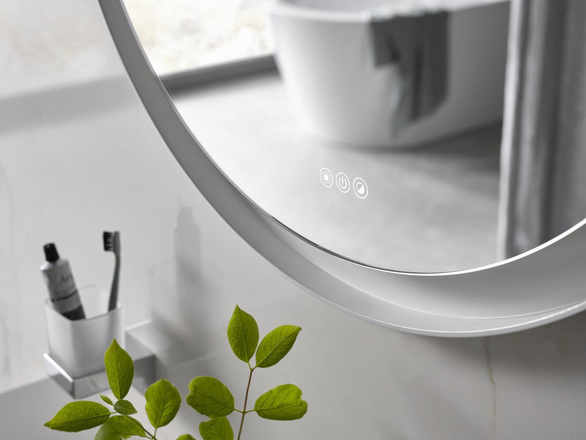 EMCO round LED-Rahmenspiegel 700 mm mit umlaufender Beleuchtung und Touch-Steuerung