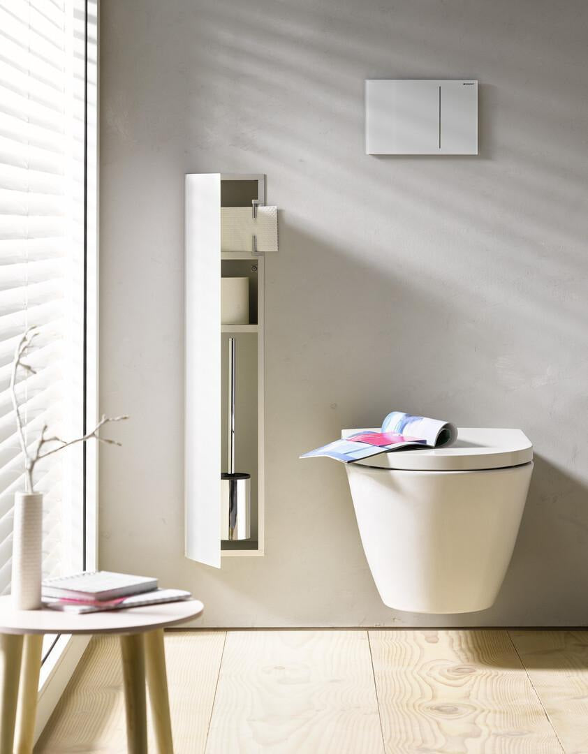 EMCO WC-Modul asis 2.0 Unterputz, Anschlag links, 811 mm, Glas optiwhite
