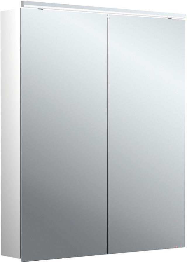 EMCO LED-Lichtspiegelschrank flat 2 Classic Aufputz 600 mm, 2-türig, Aluminium