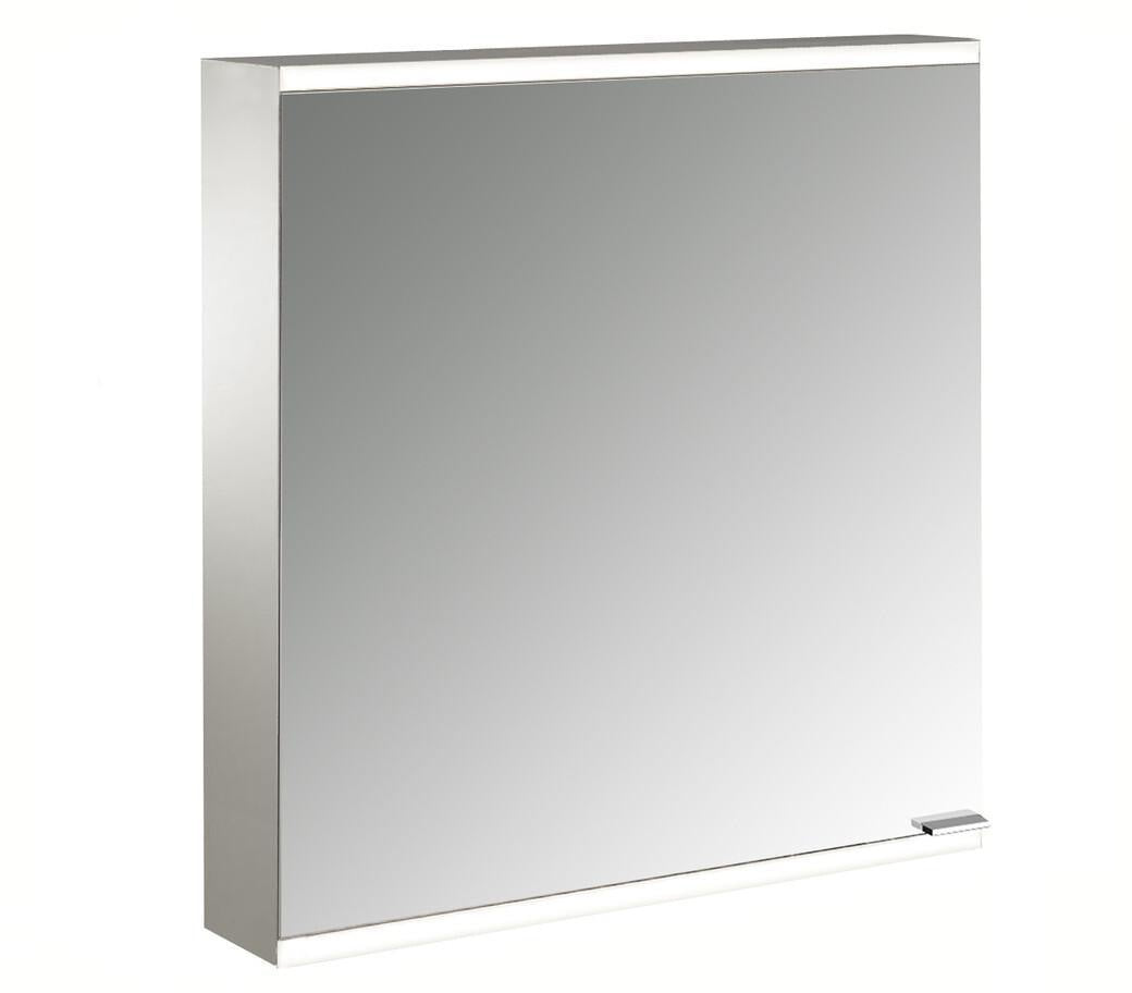 EMCO Lichtspiegelschrank prime 2 600 mm Aufputz, Anschlag links, Aluminium, LED