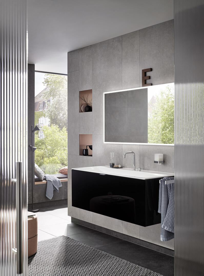 EMCO evo Waschtisch-Unterschrank 1008 mm optiwhite mit 1 Auszug und Soft-Close