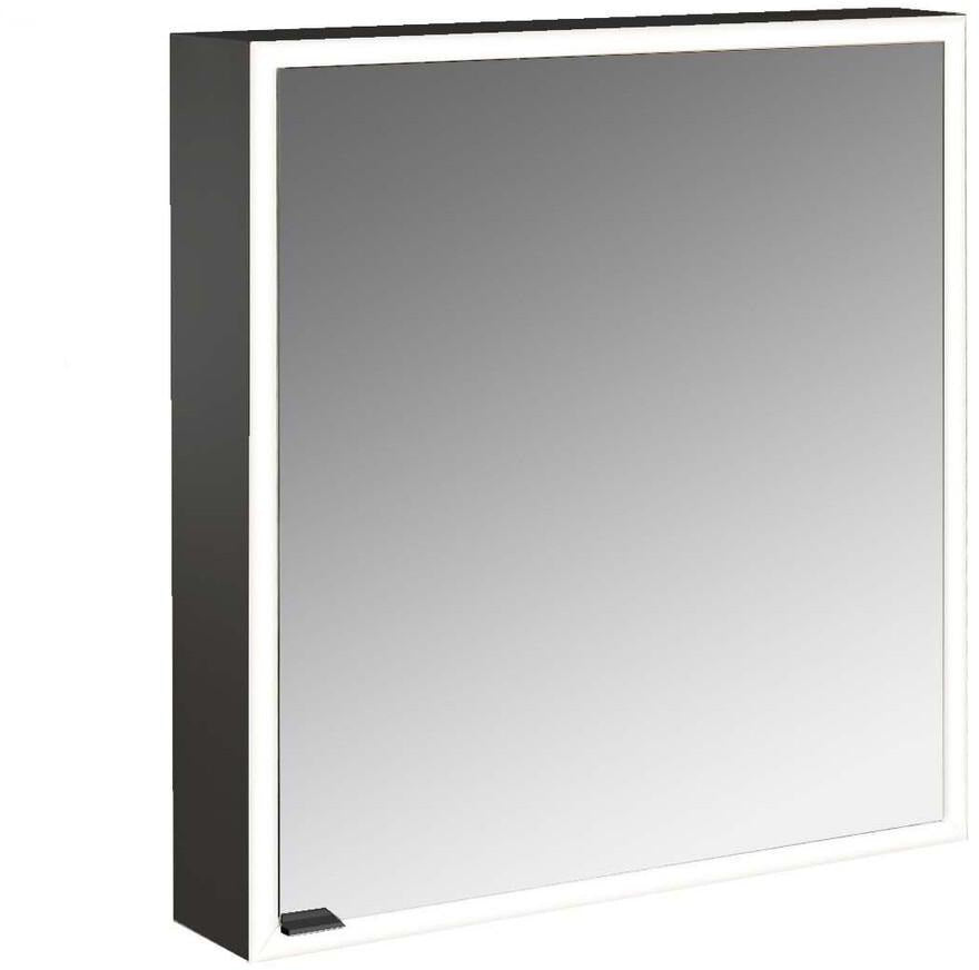 EMCO prime LED-Lichtspiegelschrank 600 mm, Aufputz, 1 Tür rechts, Aluminium