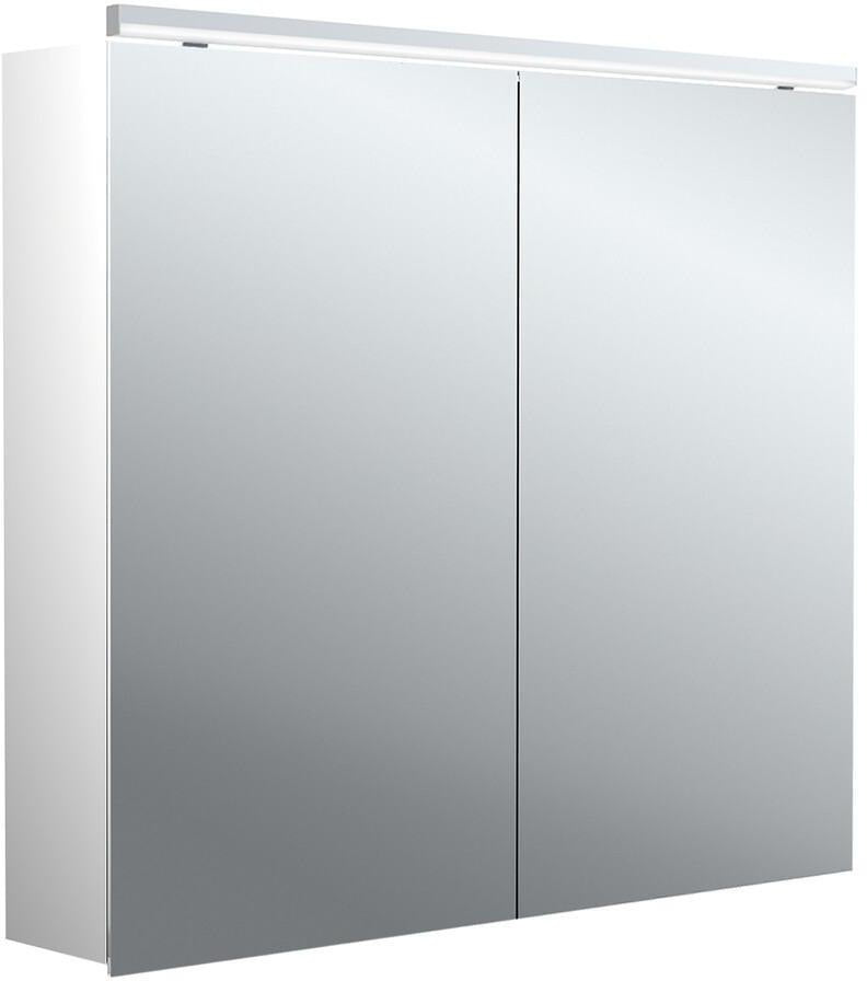 EMCO pure 2 Classic LED-Lichtspiegelschrank 800 mm, 2-türig, Aluminium, Aufputz, IP20, 18 W