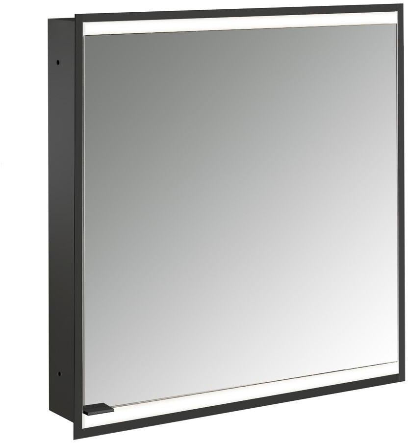 EMCO prime 2 LED-Lichtspiegelschrank 600 mm, Unterputz, Anschlag rechts, Aluminium – mit Touchsteuerung & Soft-Close