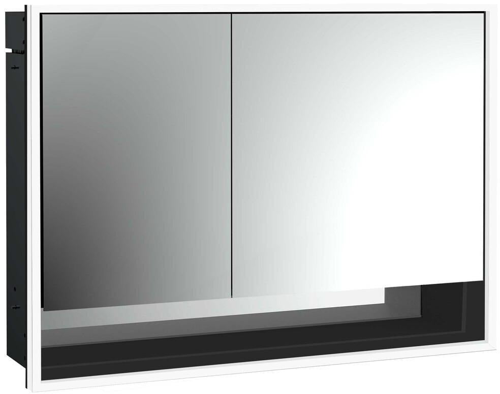 EMCO Lichtspiegelschrank loft Unterputz 1000 mm 2-türig mit Unterfach und LED-Beleuchtung