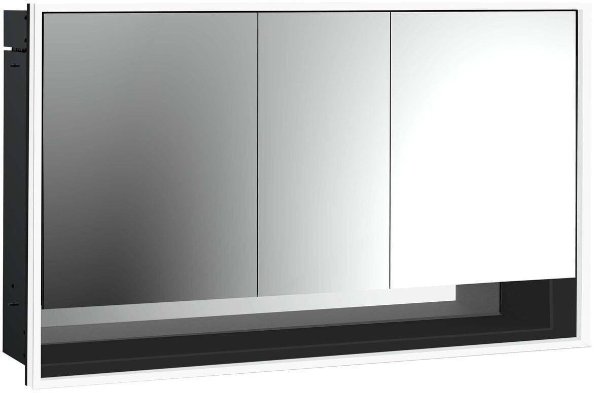 EMCO Lichtspiegelschrank loft Unterputz 1400 mm, 3-türig, Aluminium