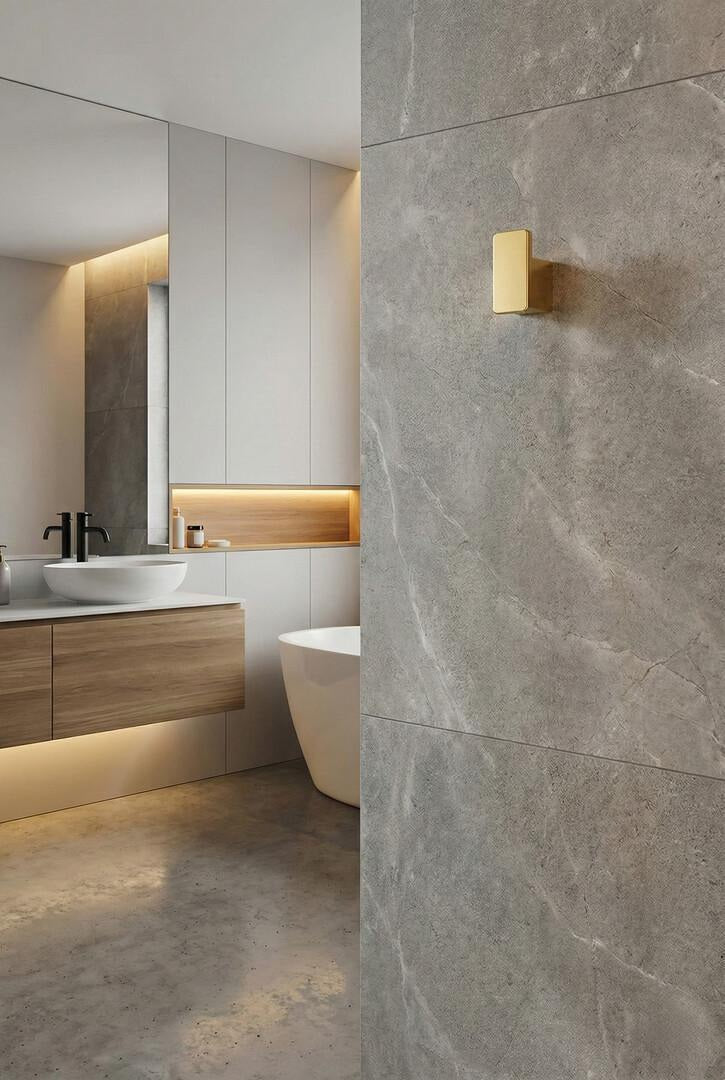 EMCO Haken loft 00703 in Gold – Wandhaken mit verdeckter Befestigung für Bad & Spiegel