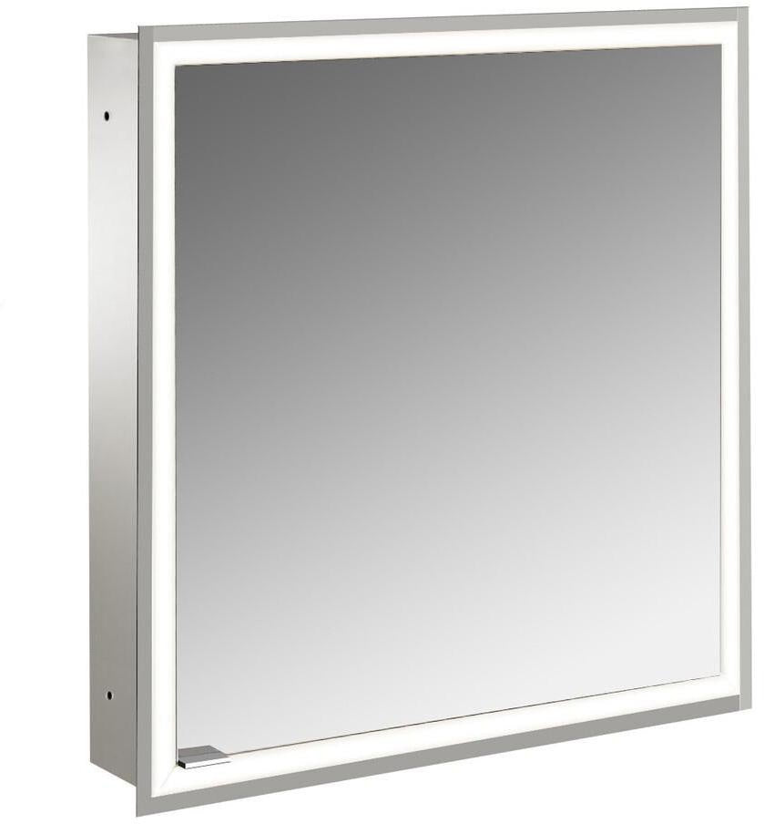 EMCO prime LED-Lichtspiegelschrank 600 mm, 1 Tür, Unterputz, Aluminium, IP20, dimmbar