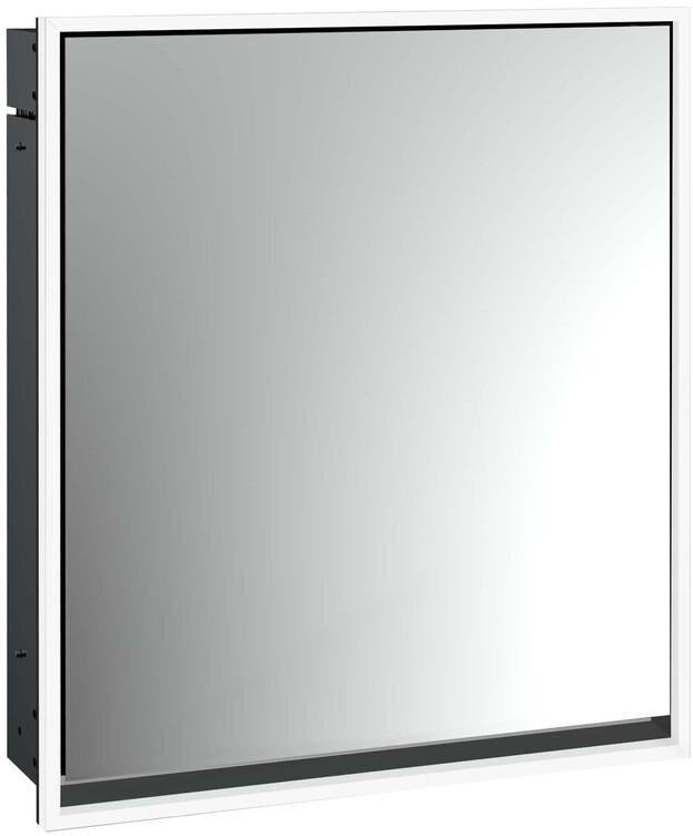 EMCO Lichtspiegelschrank loft 05103 Unterputz 600 mm, Anschlag rechts, Aluminium – LED-Beleuchtung