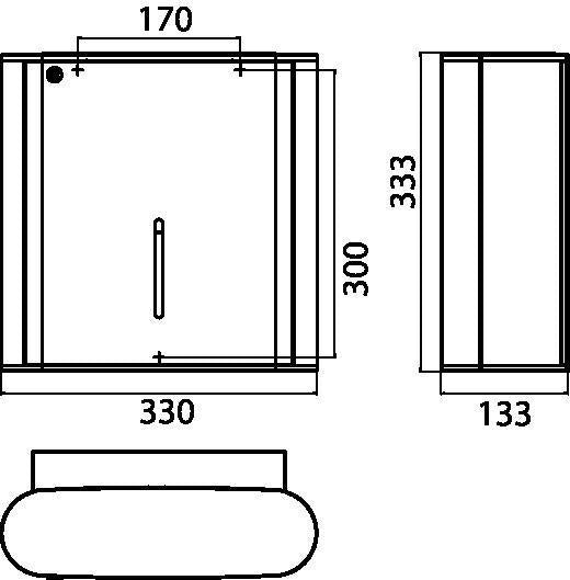 EMCO Papiertuchspender system2 00100 – abschließbar, Aluminium, für 500 Tücher