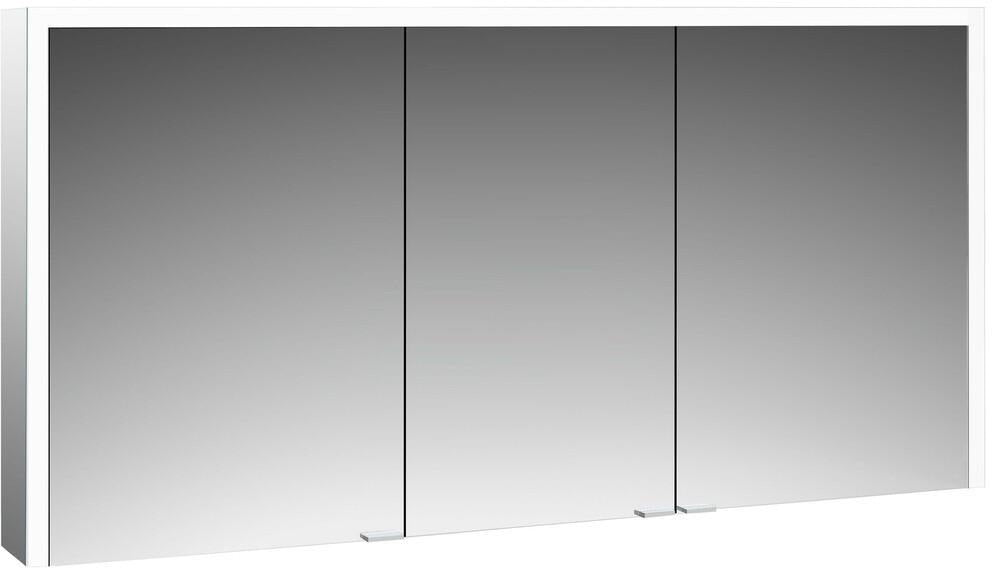 EMCO prime 3 LED-Lichtspiegelschrank 1400 mm, 3-türig, Aufputz, Aluminium