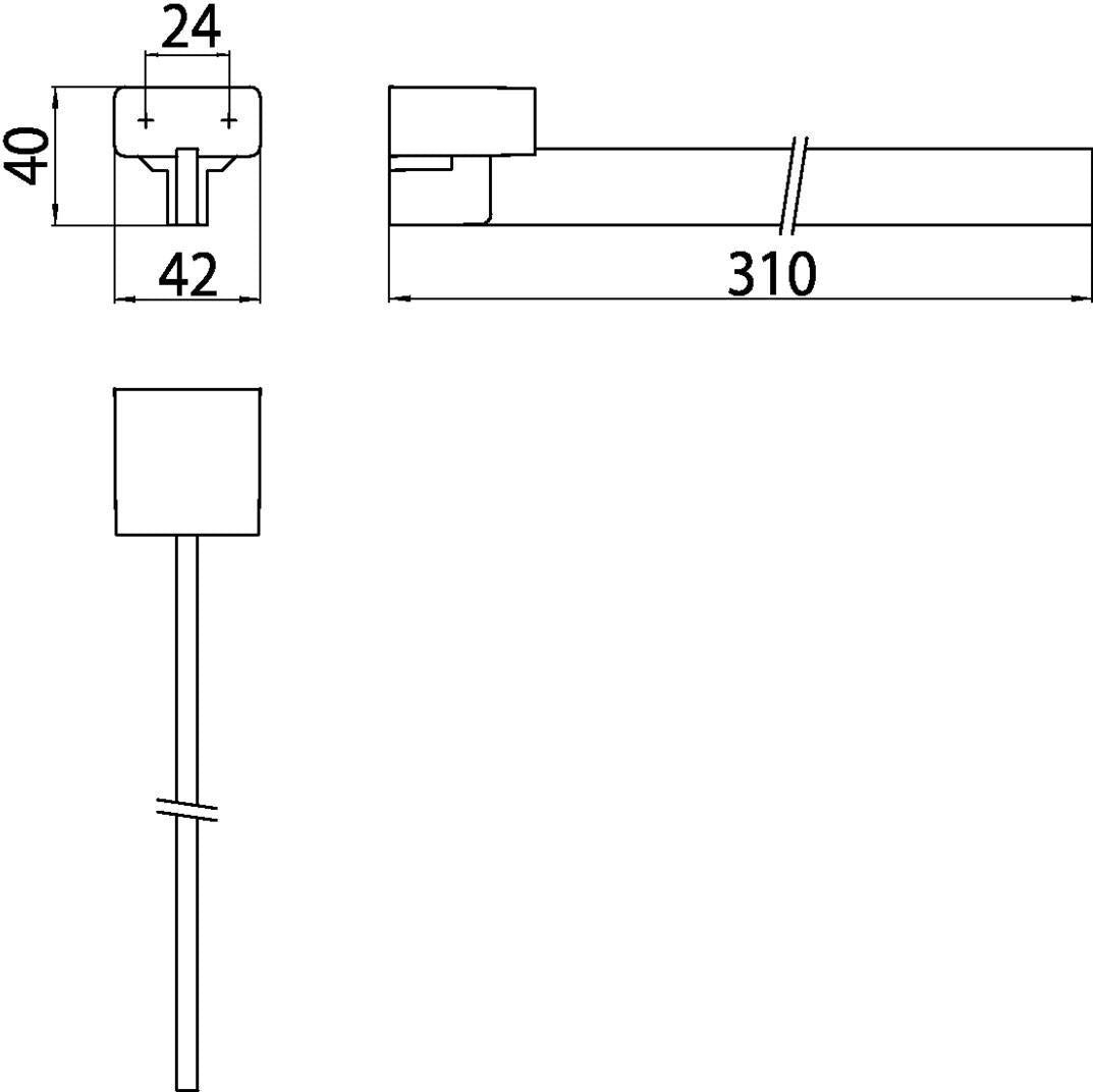 EMCO Handtuchhalter Loft 00132 – 1-armig, starr, 310 mm, Chrom