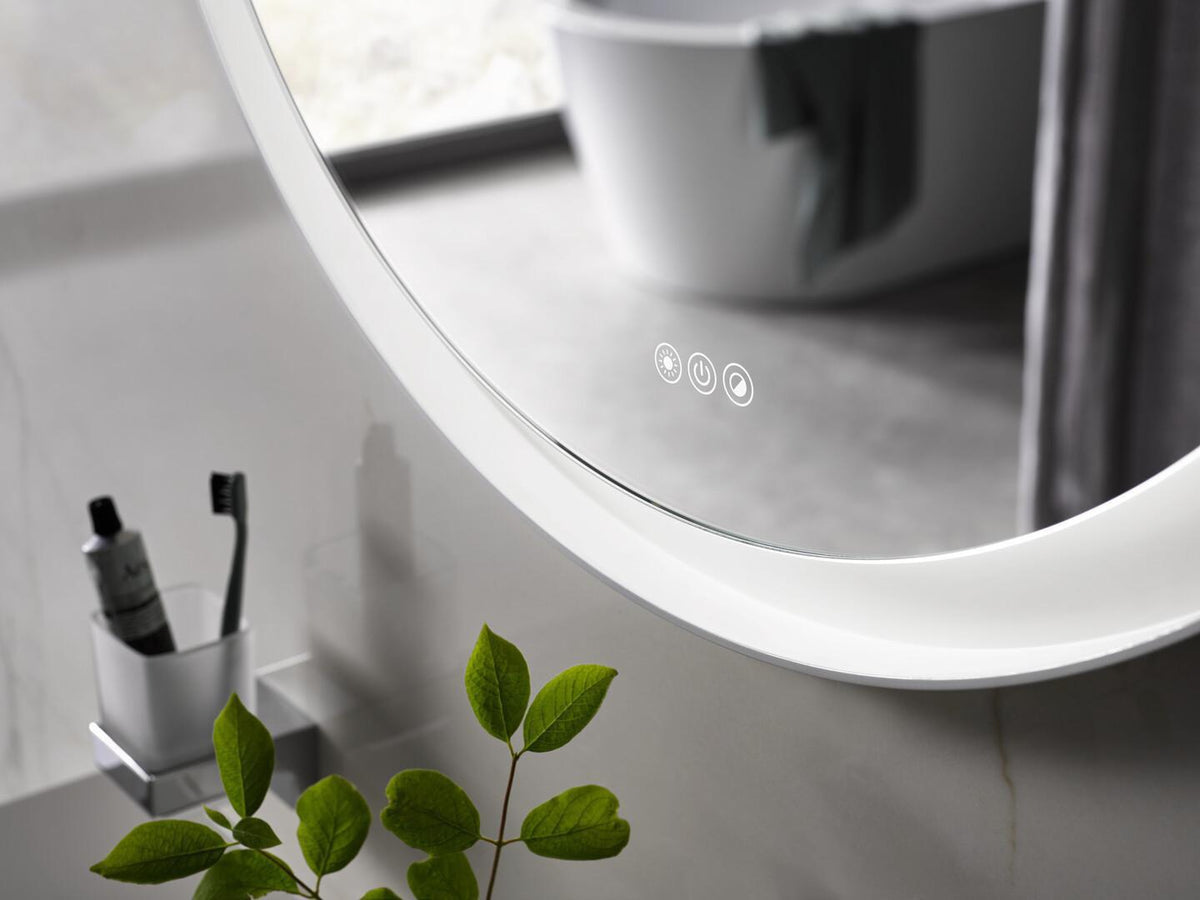 EMCO round LED-Rahmenspiegel 700 mm mit umlaufender Beleuchtung und Touch-Steuerung