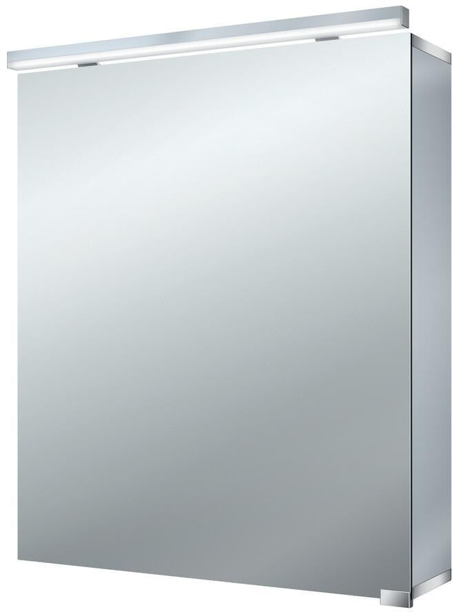 EMCO Lichtspiegelschrank pure 05085 Aufputz, 1 Tür, 600 mm, Aluminium, LED 4000 K