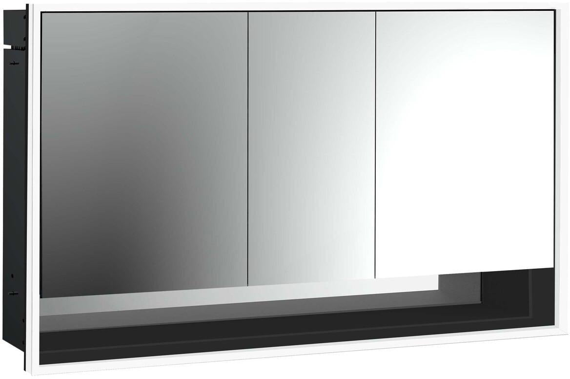 EMCO Lichtspiegelschrank loft 05223 Unterputz, 3-türig, 1600 mm, Aluminium, LED-Beleuchtung