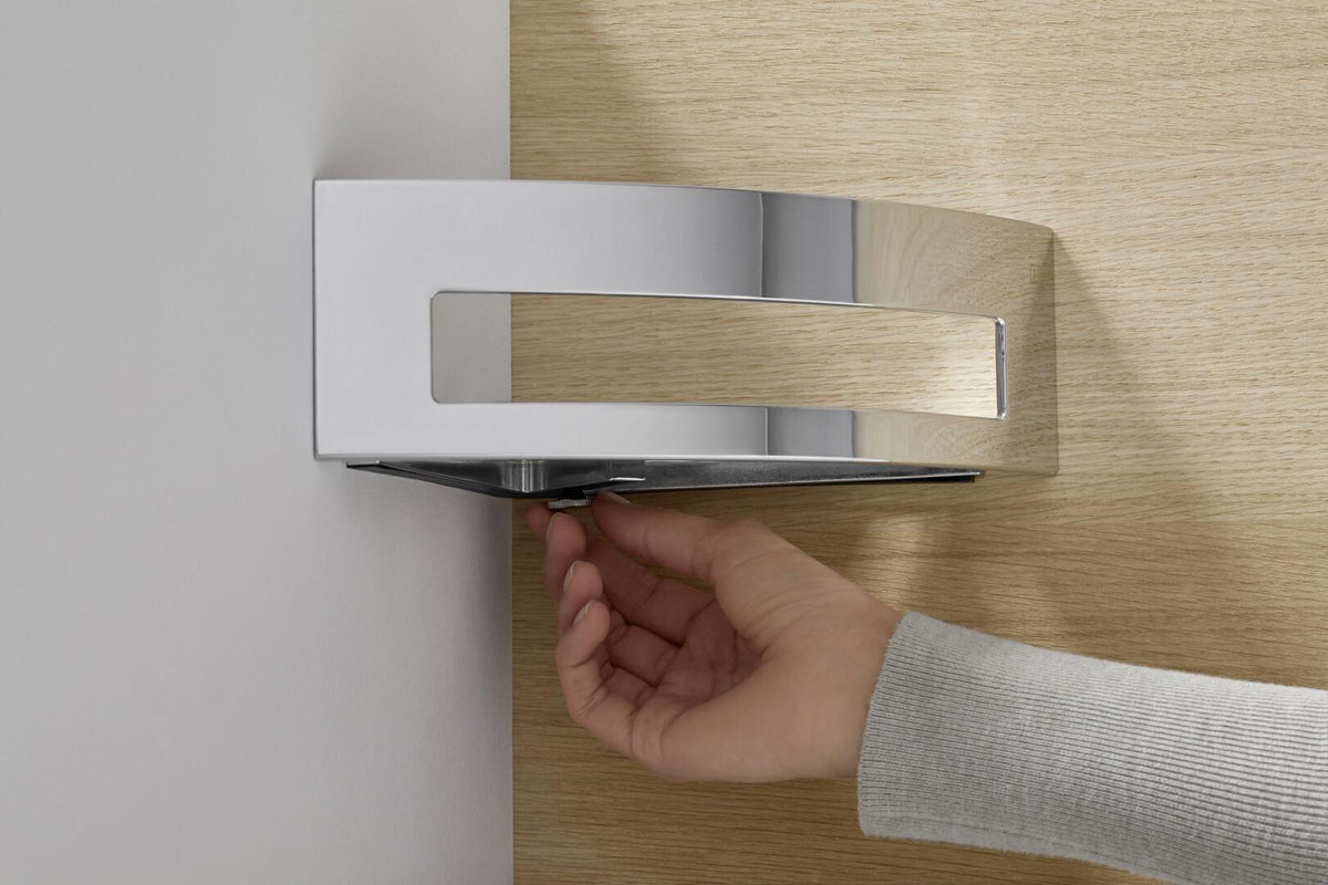 EMCO Eckwandkorb system 2 – Duschkorb aus Zamak mit verdeckter Wandbefestigung, Chrom