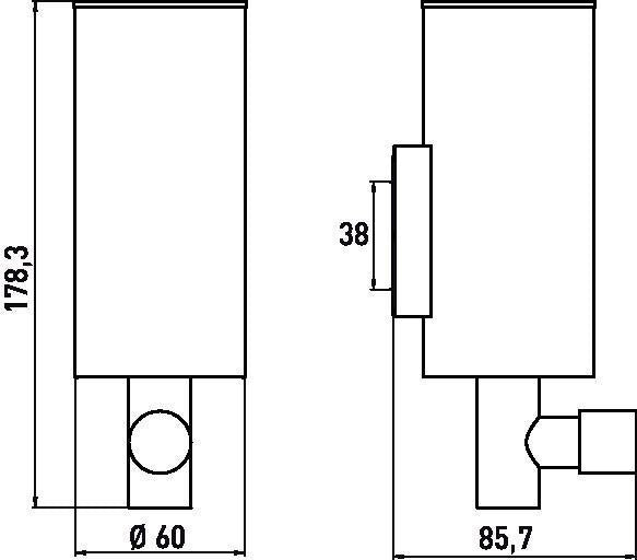 EMCO system2 Flüssigseifenspender 235 ml – Diebstahlhemmendes Metallgehäuse, verchromt