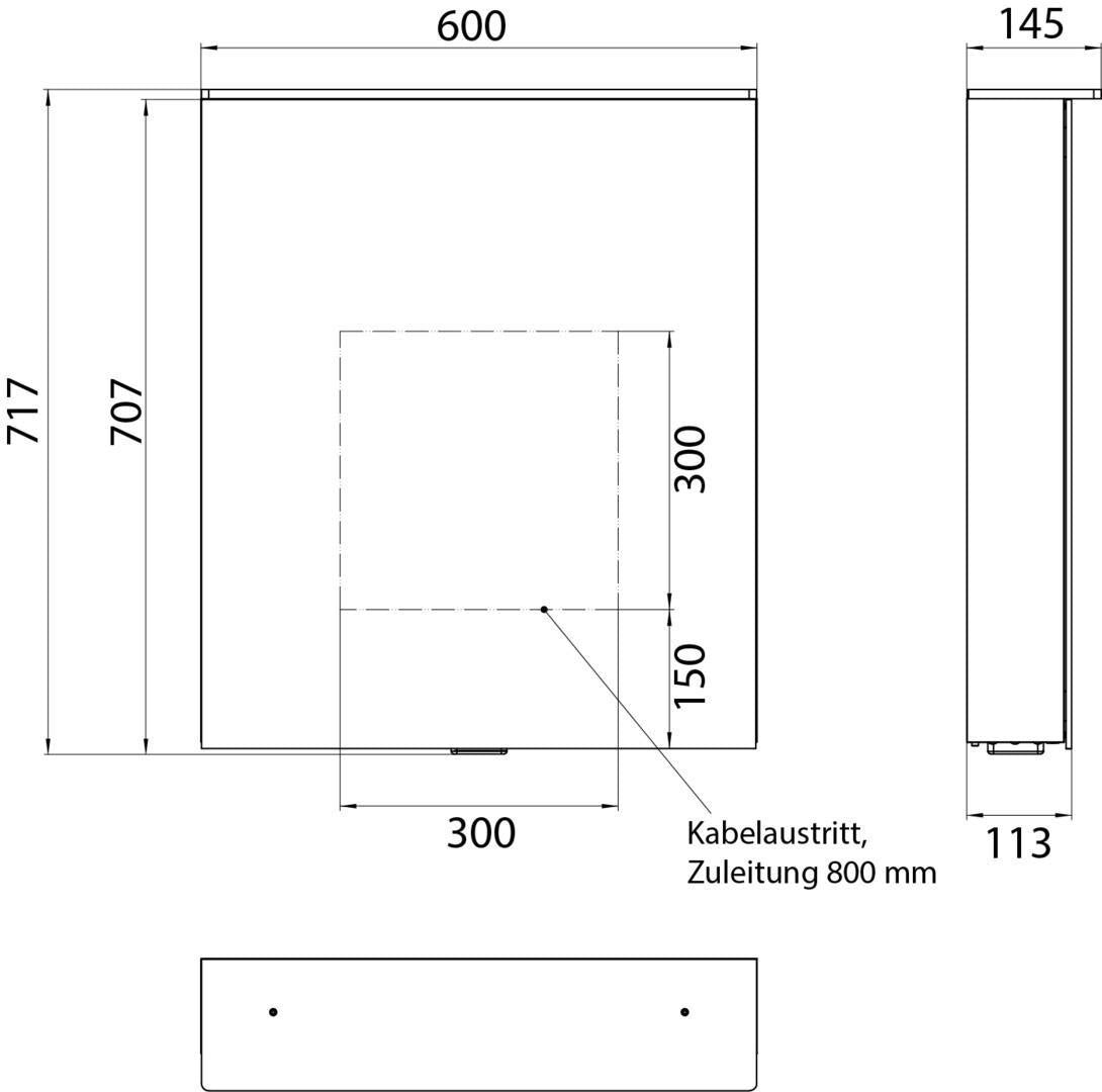EMCO flat 2 Design LED-Lichtspiegelschrank 600 mm, 1-türig, Aluminium, mit Touchsensoren und Soft-Close