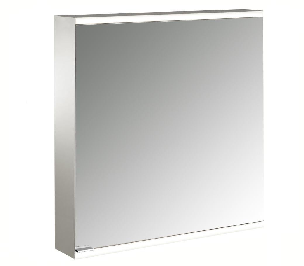 EMCO LED-Lichtspiegelschrank prime 2, 600 mm, Aufputz, Türanschlag rechts, Aluminium