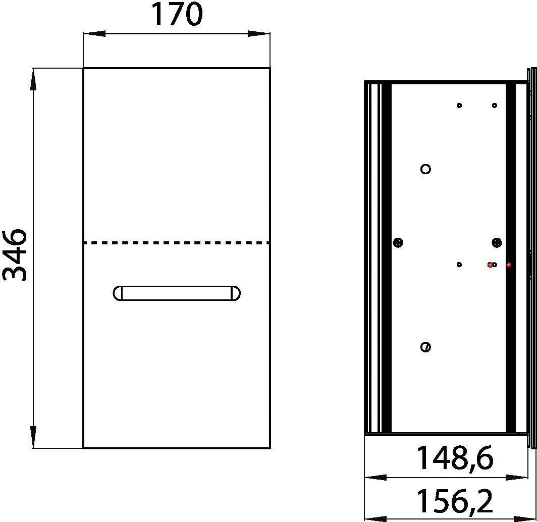 EMCO WC-Papier-Modul asis 2.0 27421 Unterputz, Anschlag rechts, weiß