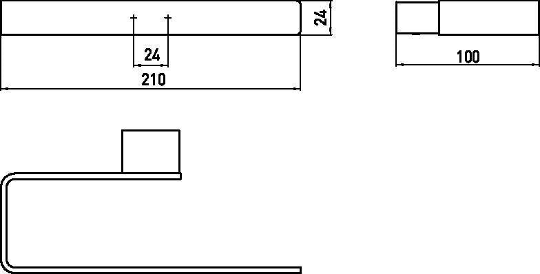 EMCO Handtuchring loft 01600 rechts offen Edelstahl – Wandmontage, verdeckte Befestigung