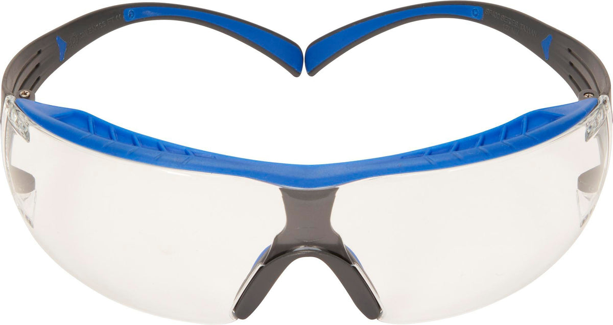 3M Schutzbrille SecureFit™ 400X EN 166 mit Scotchgard™ Anti-Fog Beschichtung, blau/grau