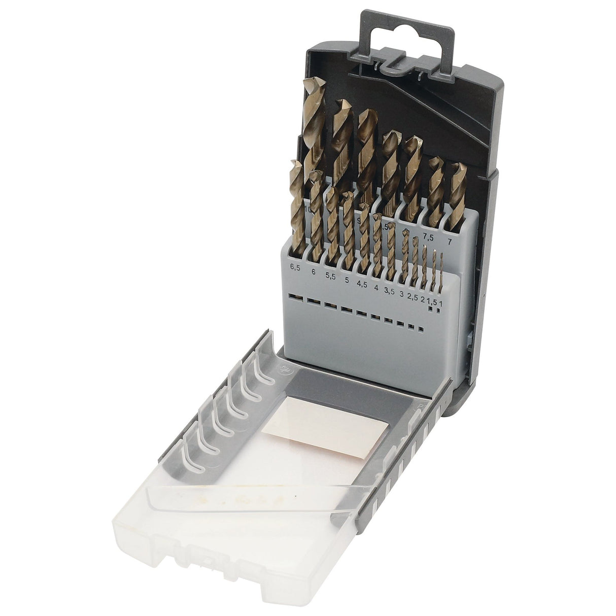 Kraftwerk Spiralbohrer-Sortiment HSS-E Co5 DIN 338, 1-10/0.5 mm, 19-tlg