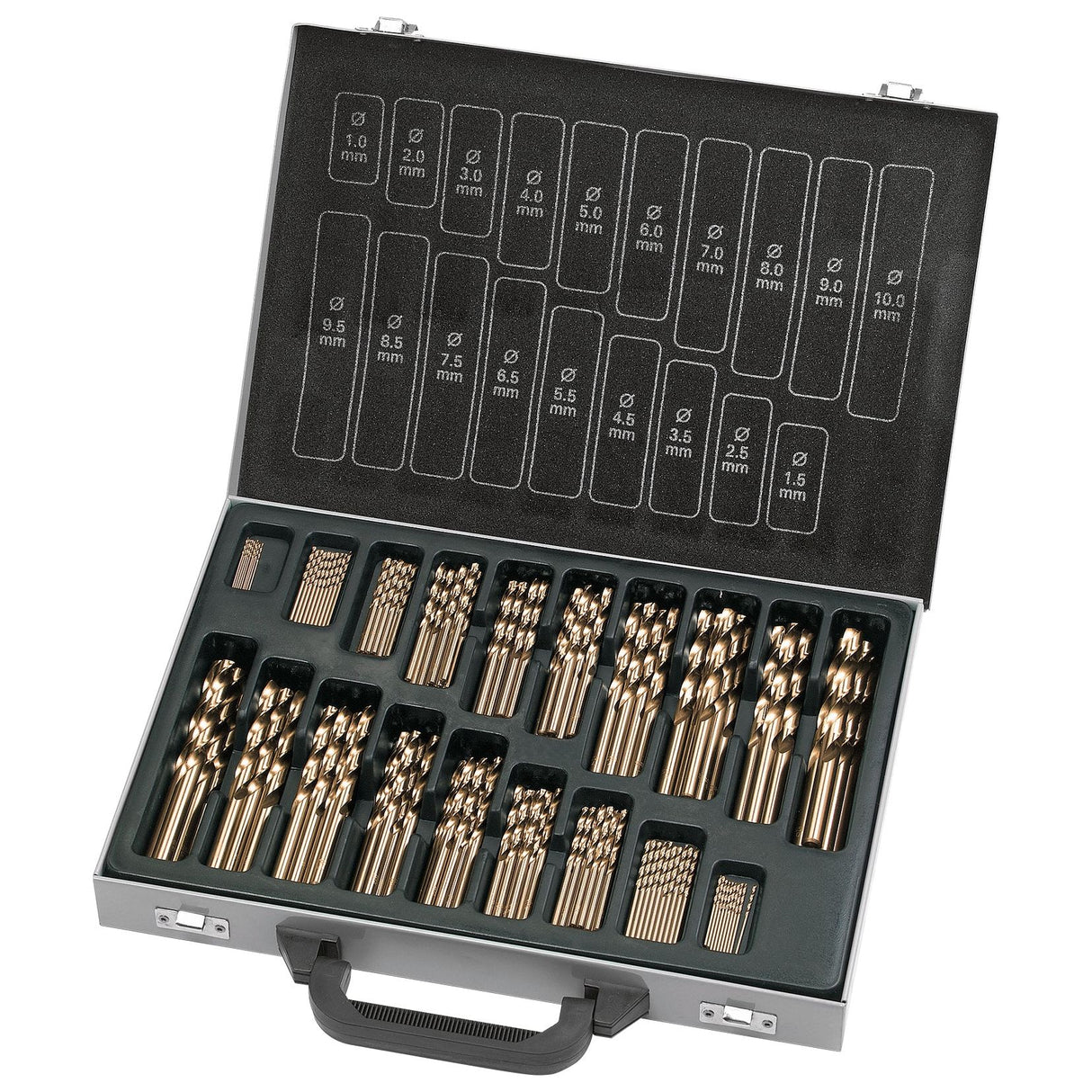 Kraftwerk Spiralbohrer-Magazin HSS-E Co5 DIN 338, 1-13/0.5 mm, 170-tlg