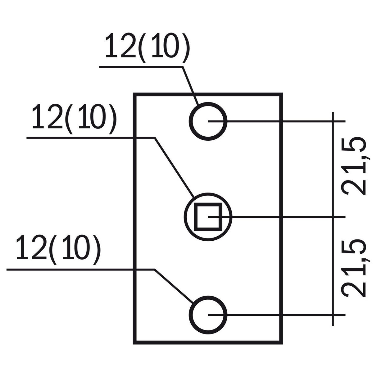 BERNARDO Bohrmaske – Modell Bohrkopf 43 mm für Fenstergriffe mit Aufnahme für Stemmmaschine
